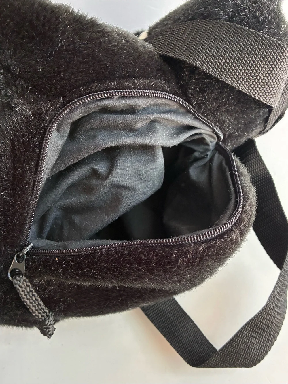 Vintage Mango Kids Black Cat Plush Backpack